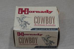 lot 190 image: 20 Hornady .45 Colt 255 Gr Cowboy Ammo