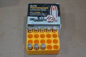 lot 201 image: 5 Sig Sauer V-Crown 10mm Auto 180 Gr JHP Ammo plus 3 Federal 180 Gr JHP
