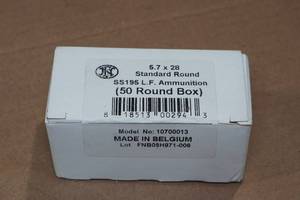 lot 205 image: 50 FNH 5.7 x 28mm 27 Gr JHP Ammo