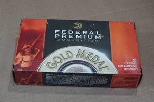 lot 213 image: 20 Federal Gold Medal .308 Win 168 Gr Sierra Matchking BT HP Ammo