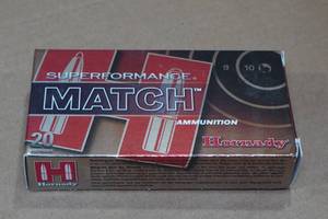 lot 219 image: 20 Hornady Superformance Match .223 Rem 75 Gr BT HP Ammo