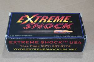 lot 223 image: 20 Extreme Shock .223 Rem 55 Gr FHVL Ammo