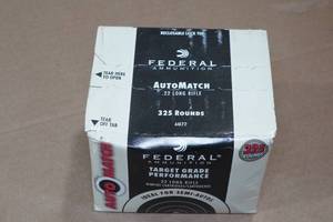 lot 225 image: 325 Federal AutoMatch .22 LR 40 Gr Solid Ammo