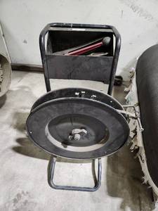 lot 39 image: Heavy Duty Steel Strapping Cart with Tools