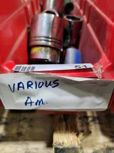 lot 51 image: Collection of Various Socket Tools in a Red Storage Bin