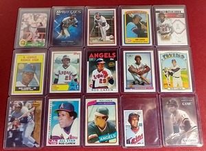 lot 7 image: (15) Rod Carew Cards