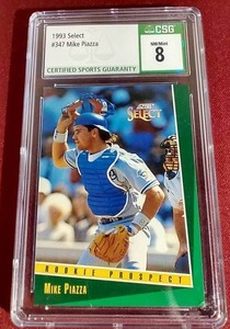 lot 9 image: 1993 Select Mike Piazza Rookie Card - CSG 8