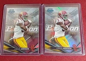 lot 21 image: (2) 2022 Bowman Jordan Addison ProspectRookie Cards - Includes Refractor