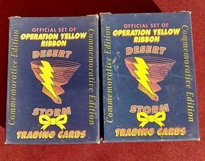 lot 30 image: (2) Operation Yellow Ribbon Desert Storm Trading Card Sets