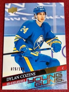 lot 33 image: 2020-21 Upper Deck Dylan Cozens Young Guns Rookie - #d100