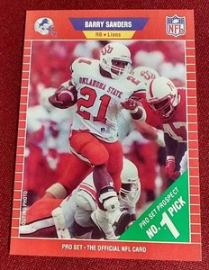 lot 44 image: 1989 Pro Set Barry Sanders Rookie Card