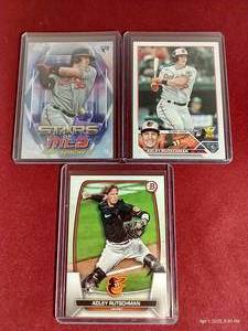 lot 46 image: (3) Adley Rutschman Rookie Cards