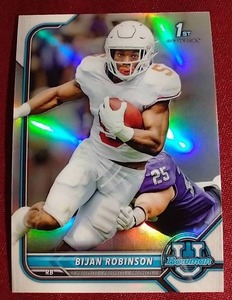 lot 48 image: 2022 Bowman Bijan Robinson 1st Bowman Card - Refractor