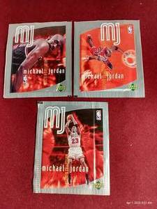 lot 55 image: (3) 1998 Upper Deck Michael Jordan Sticker Packs