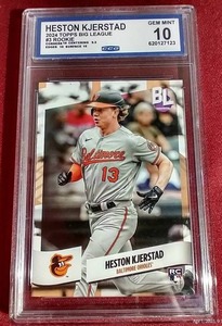 lot 65 image: 2024 Topps Big League Heston Kjerstad Rookie Card - CCG 10