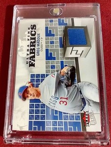 lot 88 image: 2006 Fleer Greg Maddux Game-Used Jersey Card