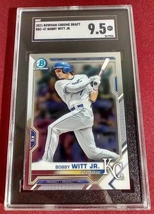 lot 108 image: 2021 Bowman Chrome Bobby Witt Jr. Prospect Card - SGC 9.5
