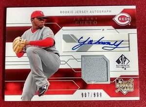lot 126 image: 2008 SP Authentic Johnny Cueto RPA - #d999