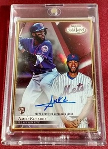 lot 128 image: 2018 Topps Gold Label Amed Rosario Autograph Rookie Card - #d25
