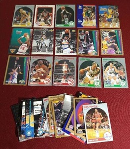 lot 133 image: (40) 1990s Basketball Cards - Mostly StarsHOFers
