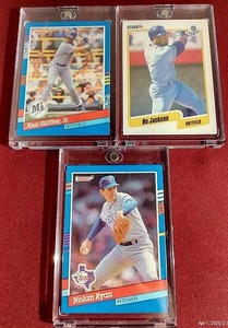 lot 136 image: (3) 1990s Baseball Superstar Cards