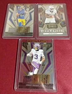 lot 139 image: (3) Select Wide Receiver Rookie Cards - Addison, Achane, Nacua