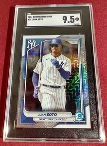 lot 140 image: 2024 Bowman Mega Box Juan Soto - SGC 9.5