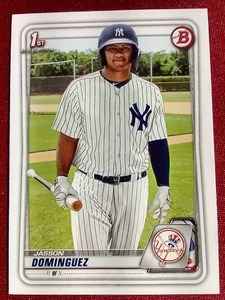 lot 143 image: 2020 Bowman Jasson Dominguez 1st Bowman Card