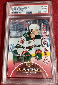 lot 148 image: 2021 Upper Deck Canvas Calen Addison Young Guns Rookie - PSA 9