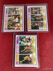 lot 149 image: (3) 1981-82 Topps Basketball Leaders Cards - HOFers