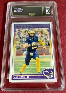 lot 153 image: 2024 Score J.J. McCarthy Rookie Card - GMA 10