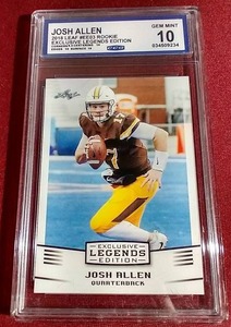 lot 159 image: 2018 Leaf Josh Allen Rookie Card - CCG 10