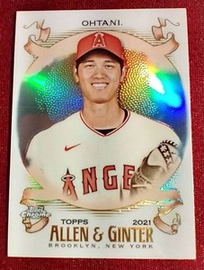 lot 164 image: 2021 Topps Chrome Allen & Ginter Shohei Ohtani Refractor Card