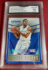 lot 169 image: 2015 Panini Contenders Karl-Anthony Towns Rookie Card - GMA 10