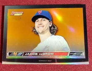 lot 173 image: 2015 Bowmans Best Jacob DeGrom Refractor - #d25