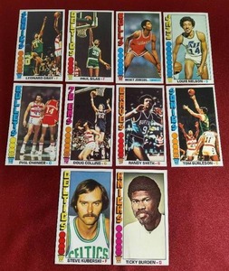 lot 185 image: (10) 1976-77 Topps Tall Boy Basketball Cards