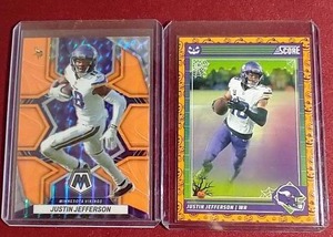 lot 188 image: (2) Justin Jefferson Parallel Cards
