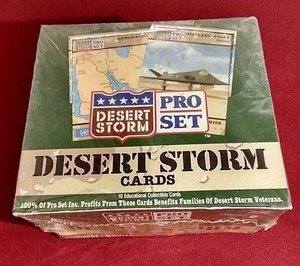 lot 189 image: 1991 Pro Set Desert Storm Unopened Wax Box