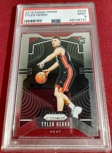 lot 196 image: 2019 Prizm Tyler Herro Rookie Card - PSA 9