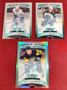 lot 198 image: (3) 2020-21 O-Pee-Chee Platinum Hockey Autograph Rookie Cards - One Refractor