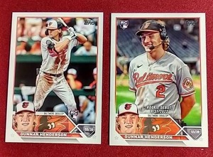 lot 201 image: (2) 2023 Topps Gunnar Henderson Rookie Cards