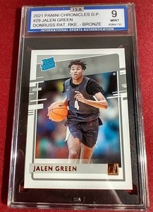 lot 204 image: 2021 Chronicles Jalen Green Rookie Card - ISA 9