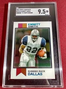 lot 206 image: 2023 Topps Composite Chrome Emmitt Smith - SGC 9.5