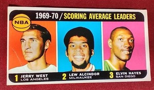 lot 220 image: 1970-71 Topps Tall Boy Lew Alcindor Card