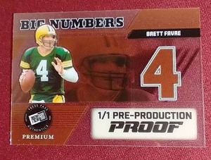 lot 221 image: Leaf Press Pass Premium Brett Favre 1-of-1 Card