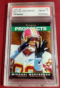 lot 222 image: 1995 SP Michael Westbrook Foil Rookie Card - PSA 8