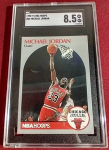 lot 229 image: 1990-91 Hoops Michael Jordan - SGC 8.5