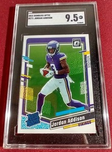 lot 245 image: 2023 Optic Jordan Addison Rated Rookie - SGC 9.5