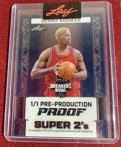 lot 246 image: Leaf Dennis Rodman 1-of-1 Pre-Production Proof Card