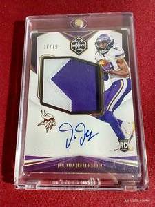 2020 Panini Limited Justin Jefferson Rookie Patch Autograph Card - #d/75